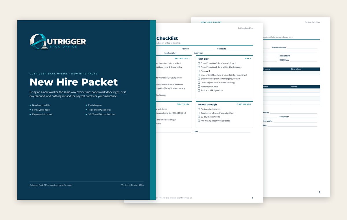 Pages from the New Hire Packet